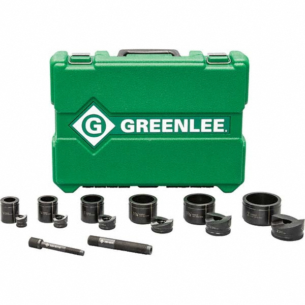 Greenlee 9 Piece, 4" Punch Hole Dia, Hydraulic Standard Punch Kit - 7304