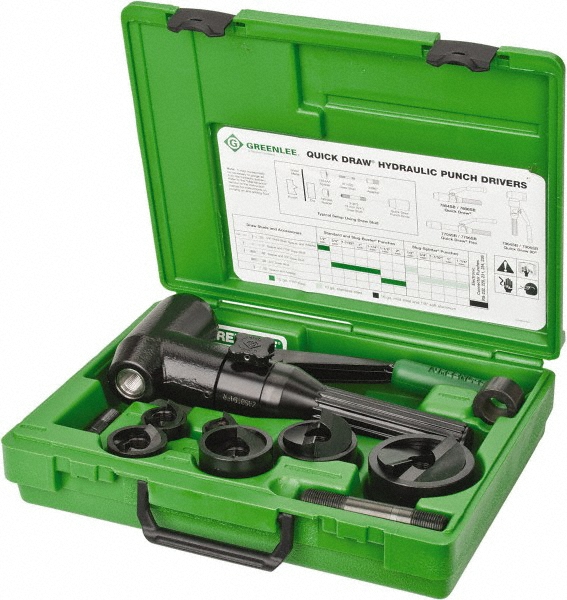 Greenlee 11 Piece, 61.5mm Punch Hole Dia, Hydraulic Punch Driver Kit - 7806SB