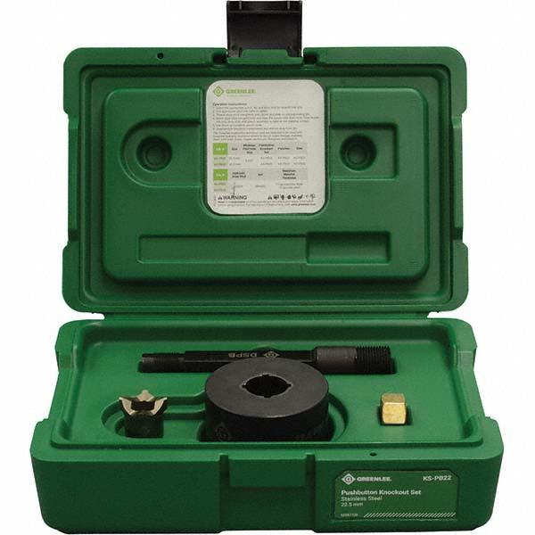 Greenlee 4 Piece, 1/2 to 2" Punch Hole Dia, Hydraulic Knockout Set - 7646