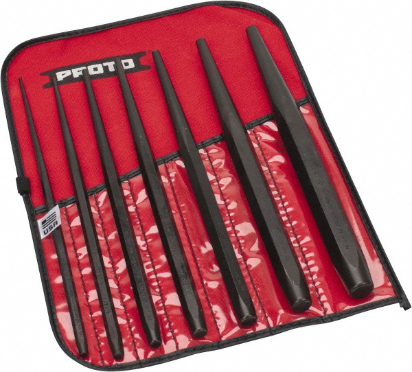Greenlee 4 Piece, 1/2 to 2" Punch Hole Dia, Hydraulic Knockout Set - 7646