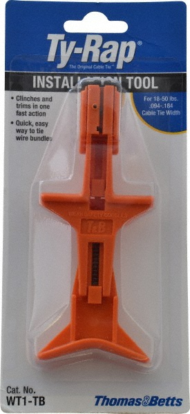 Thomas & Betts 0.184 to 1/2 Inch Wide, 50 to 120 Lb. Tensile Strength, Metal Cable Tie Installation Tool - WT-3D