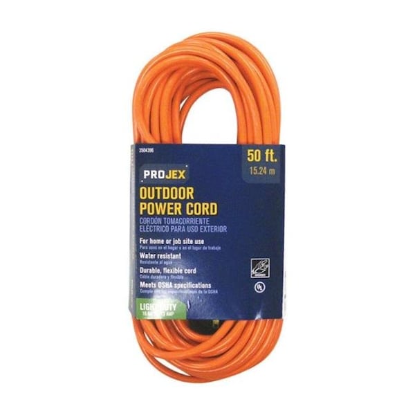 Projex SPT 3 Extension Cord, 16 AWG, Indoor/Outdoor, 50 ft - 3504396
