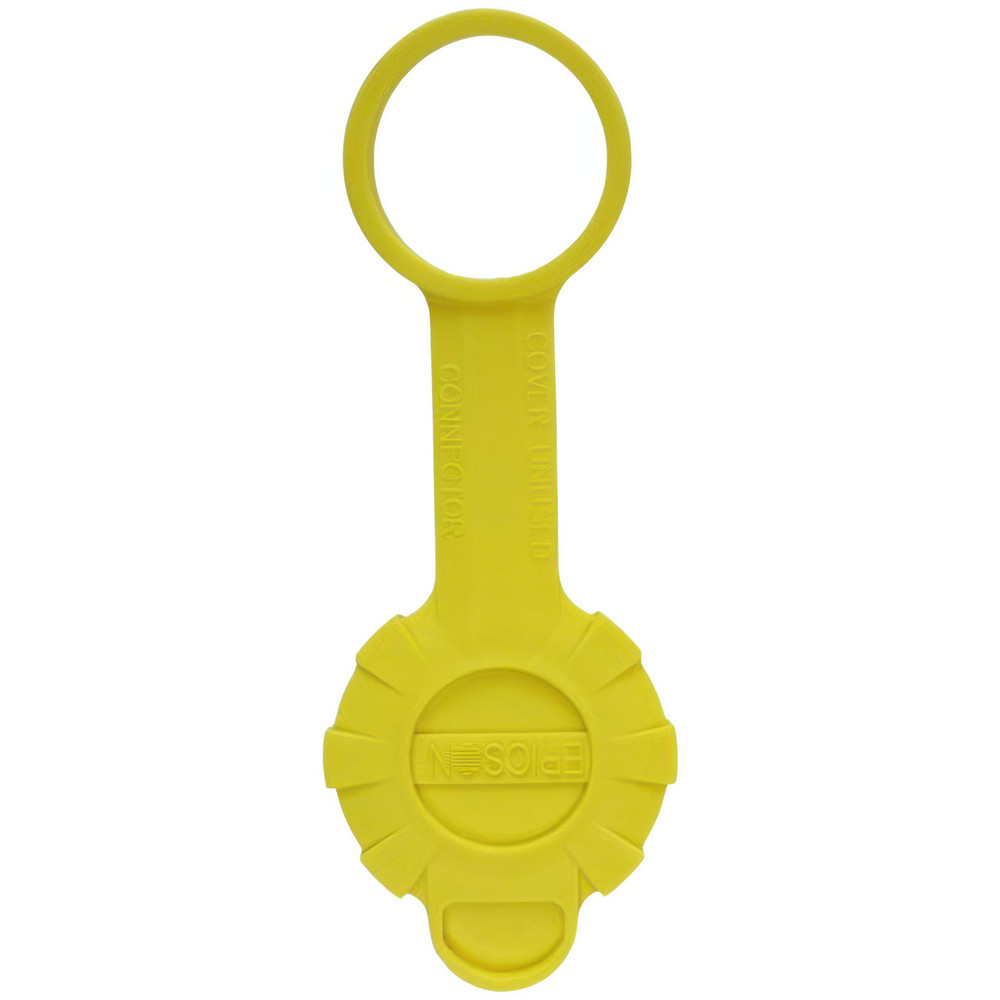 Ericson Mfg Single Pole Protective Caps: Gender: Male; NEMA Rating: Non-NEMA; Material: Thermoplastic Elastomer; Color: Yellow; For Use With: 15/20 Amp Straight Blade & 15 Amp Locking Plugs - 15PW