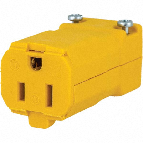 Ericson Mfg Straight Blade Plugs & Connectors: Connector Type: Female, Male; Grade: Industrial; Connector Angle: No Angle; Amperage: 15.0000 - 14W47PP