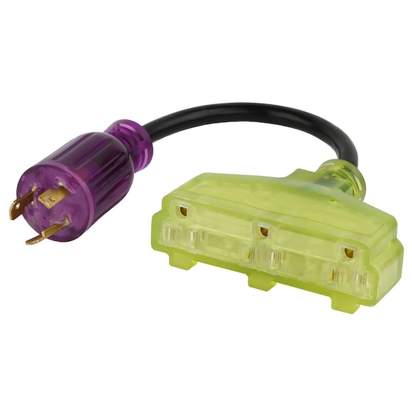 Reliance Controls SJTW Extension Cord Adapter, 12 AWG, 12/3, 12 in - AY2215T