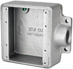 Thomas & Betts Electrical Device Box: Iron, Rectangle, 5.38" OAH, 2-3/4" OAW, 2" OAD, 1 Gang - FSC3-TB