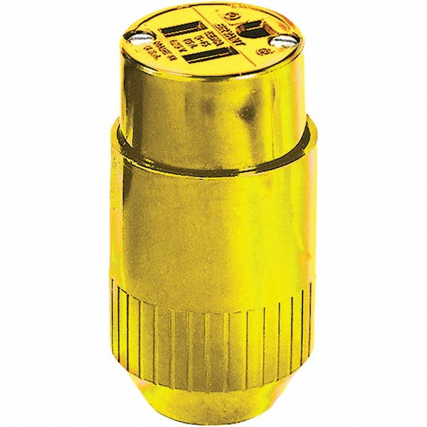 Value Collection Straight Blade Connector: Industrial, Non-NEMA, Yellow - 2909