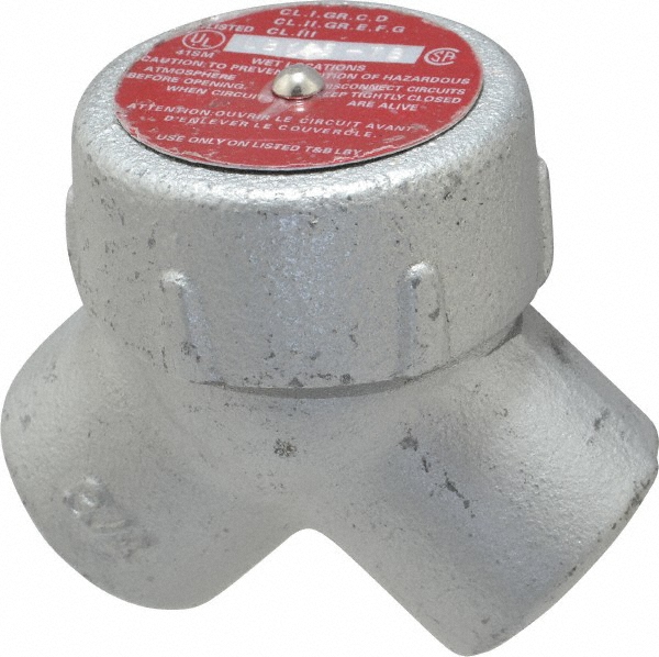 Cooper Crouse-Hinds Electrical Outlet Box: Aluminum, Rectangle, 4-9/16" OAH, 2-7/8" OAW, 2" OAD, 1 Gang - TP7058