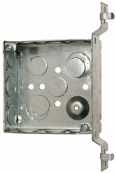 Cooper Crouse-Hinds Electrical Outlet Box: Steel, Square, 4" OAH, 4" OAW, 1-1/2" OAD, 1 Gang - TP423