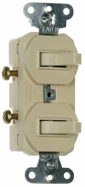 Pass & Seymour 1 Pole, 120/125 Volt, 15 Amp, 1 Outlet, Flush Mounted, Self Grounding, Tamper Resistant Combination Outlet and Switch - 691I