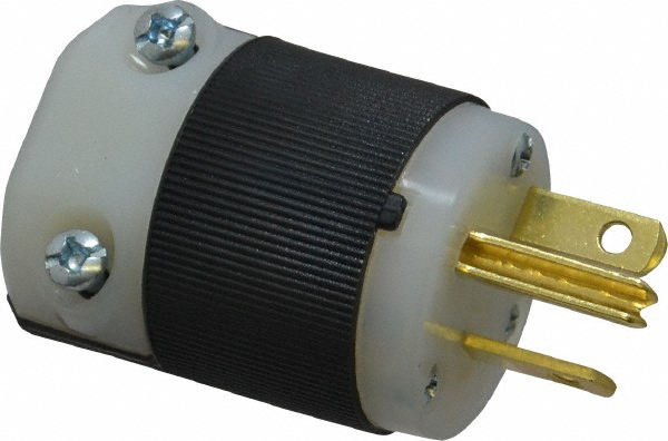 Hubbell Wiring Device-Kellems Straight Blade Adapter: Residential, 5-15R, 125VAC, Ivory - RT300I