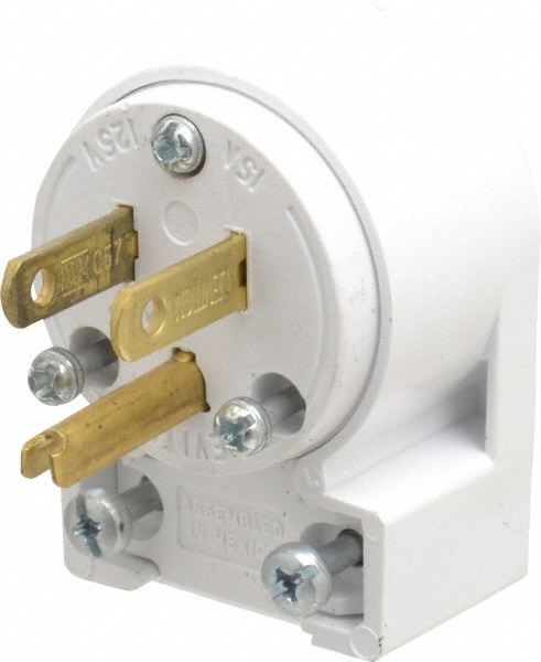 Hubbell Wiring Device-Kellems Straight Blade Adapter: Residential, 5-15R, 125VAC, Ivory - RT300I