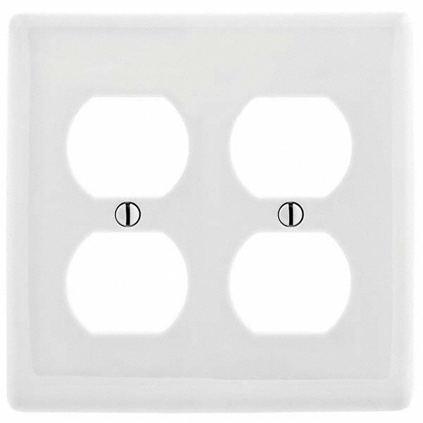Hubbell Wiring Device-Kellems Wall Plates: Wall Plate Type: Combination Wall Plates; Color: White; Wall Plate Configuration: Toggle Switch; Material: Thermoplastic - P126W