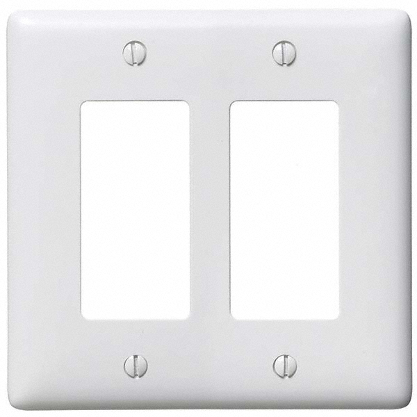 Hubbell Wiring Device-Kellems Wall Plates: Wall Plate Type: Combination Wall Plates; Color: White; Wall Plate Configuration: Toggle Switch; Material: Thermoplastic - P126W