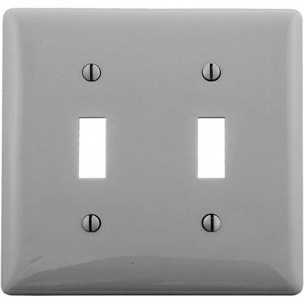 Hubbell Wiring Device-Kellems Wall Plates: Wall Plate Type: Combination Wall Plates; Color: White; Wall Plate Configuration: Toggle Switch; Material: Thermoplastic - P126W
