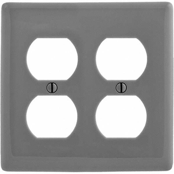 Hubbell Wiring Device-Kellems Wall Plates: Wall Plate Type: Combination Wall Plates; Color: White; Wall Plate Configuration: Toggle Switch; Material: Thermoplastic - P126W