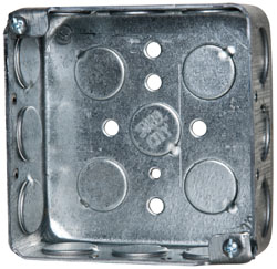 Thomas & Betts Electrical Ceiling Box: Steel, Octagon, 4" OAH, 4" OAW, 1-1/2" OAD - 54151-1/2 3/4