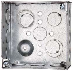Thomas & Betts Electrical Ceiling Box: Steel, Octagon, 4" OAH, 4" OAW, 1-1/2" OAD - 54151-1/2 3/4