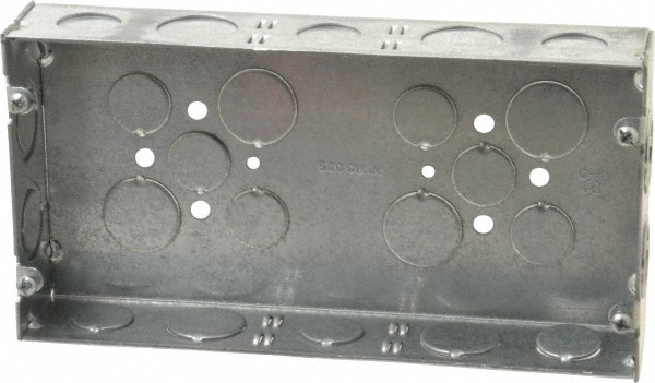 Cooper Crouse-Hinds Electrical Wall Box: Steel, Rectangle, 4-1/2" OAH, 8-5/8" OAW, 1-5/8" OAD, 3 Gangs - TP630