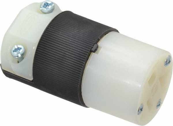 Cooper Wiring Devices Straight Blade Connector: Industrial, 5-20, 125VAC, Black - 5779C