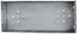 Cooper Crouse-Hinds Electrical Outlet Box: Steel, Rectangle, 4-1/2" OAH, 10.3889" OAW, 2-1/2" OAD, 4 Gangs - TP872