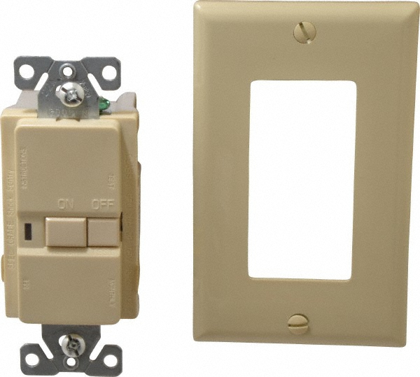 Cooper Wiring Devices 1 Phase, 5-15R NEMA, 125 VAC, 15 Amp, Self Grounding, GFCI Receptacle - VGFD20V