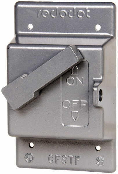 Thomas & Betts GFCI Receptacle Electrical Box Cover: Aluminum - CFSR-G