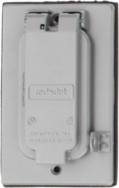 Thomas & Betts GFCI Receptacle Electrical Box Cover: Aluminum - CFSR-G