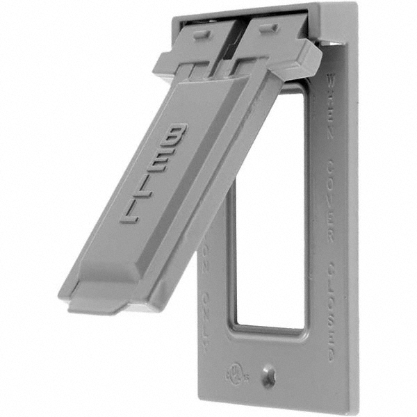 Thomas & Betts GFCI Receptacle Electrical Box Cover: Aluminum - CFSR-G