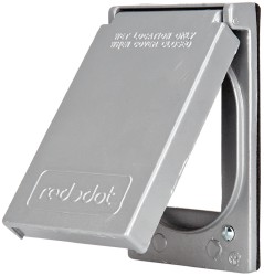 Thomas & Betts GFCI Receptacle Electrical Box Cover: Aluminum - CFSR-G
