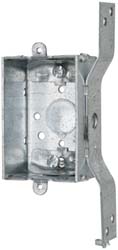 Cooper Crouse-Hinds Electrical Switch Box: Steel, Rectangle, 3" OAH, 2" OAW, 1-1/2" OAD, 1 Gang - TP104