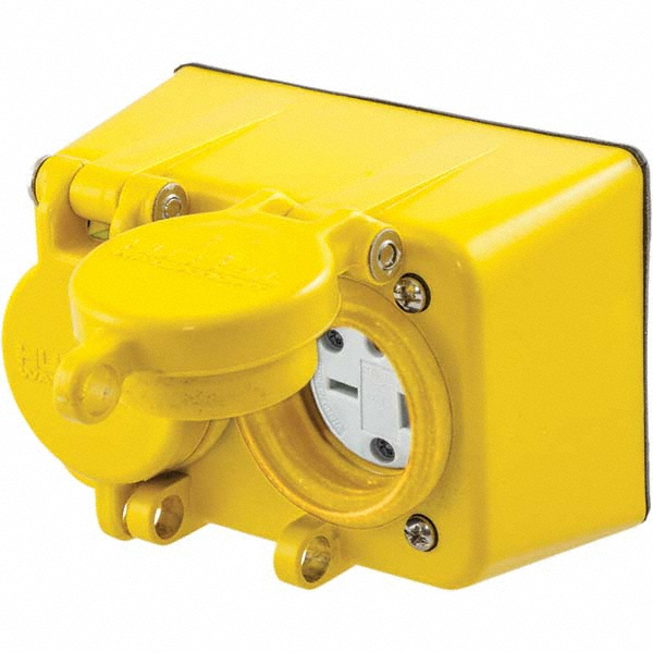 Hubbell Wiring Device-Kellems Straight Blade Duplex Receptacle: NEMA 6-20R, 20 Amps, Grounded - HBL60W48D