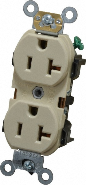 Bryant Electric Straight Blade Single Receptacle: NEMA 10-30R, 30 Amps, Ungrounded - 9303