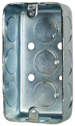 Cooper Crouse-Hinds Electrical Wall Box: Steel, Rectangle, 4" OAH, 2-1/8" OAW, 1-1/4" OAD, 1 Gang - TP647