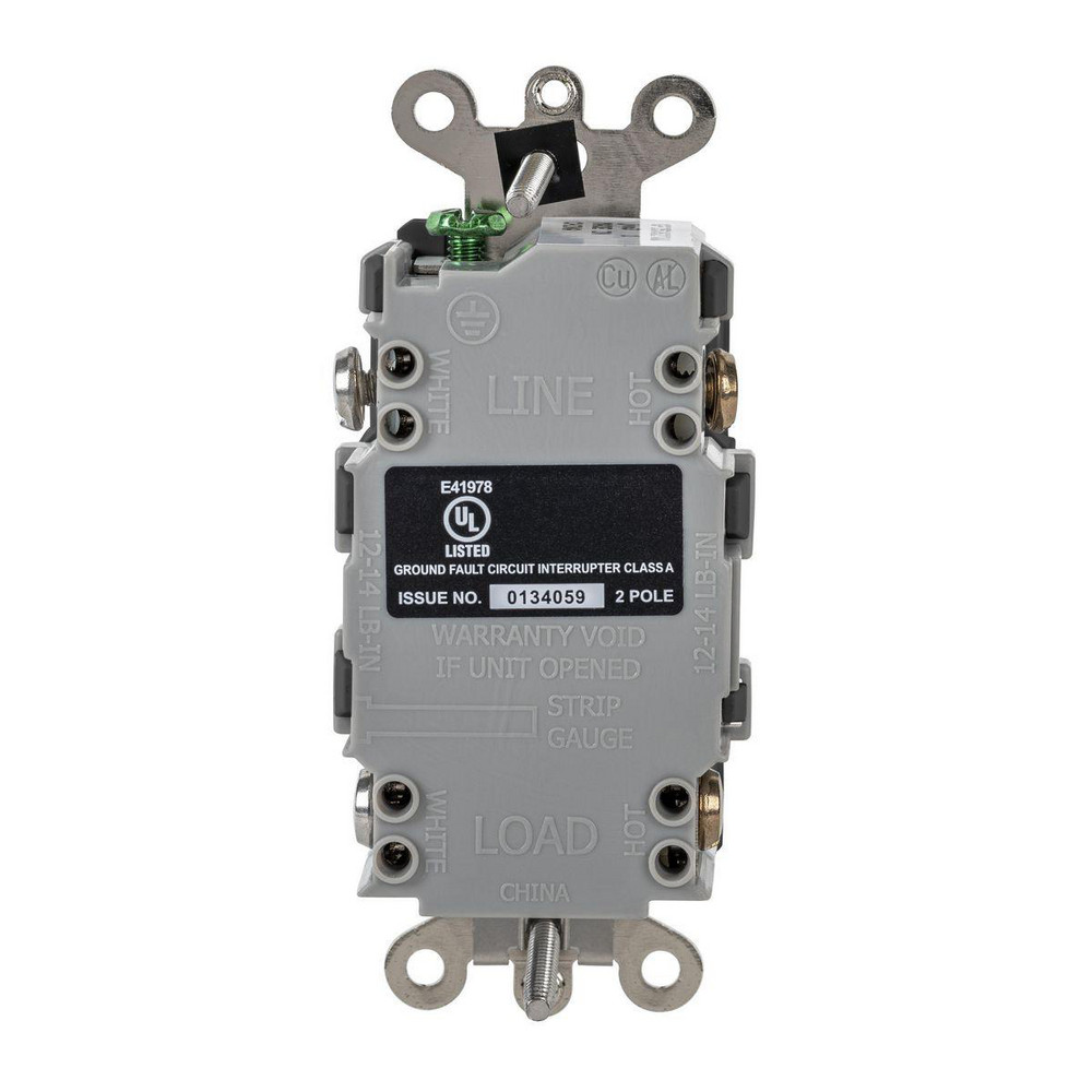 Hubbell Wiring Device-Kellems GFCI Receptacles: Receptacle Type: Duplex; Grade: Hospital; NEMA Configuration: 5-20R - GFSG8300BLK