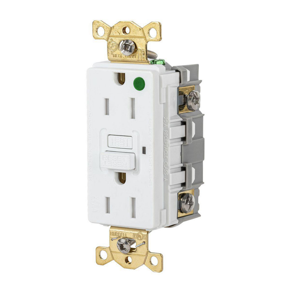 Hubbell Wiring Device-Kellems GFCI Receptacles: Receptacle Type: Duplex; Grade: Hospital; NEMA Configuration: 5-20R - GFSG8300BLK