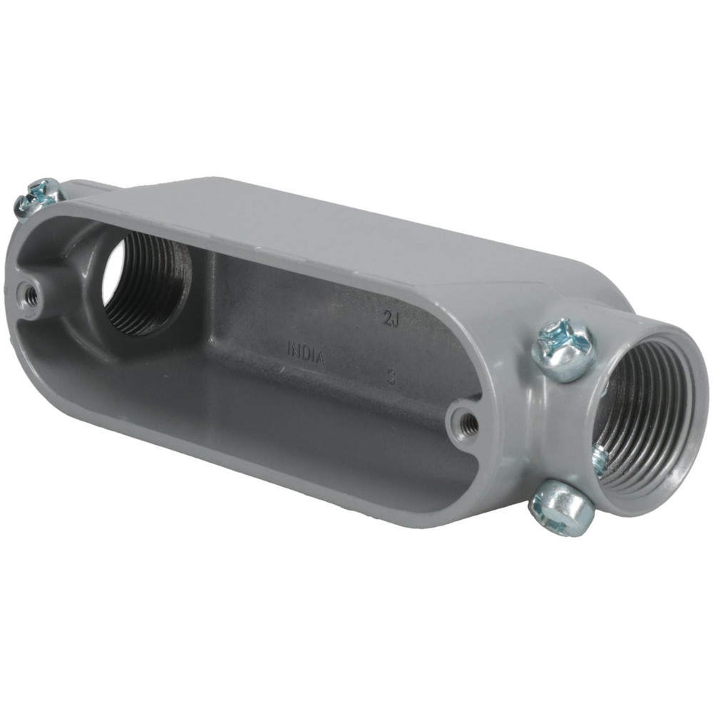 Cooper Crouse-Hinds Electrical Outlet Box: Aluminum, Rectangle, 5-1/2" OAH, 1.53" OAW, 1.64" OAD, 1 Gang - C25 MT