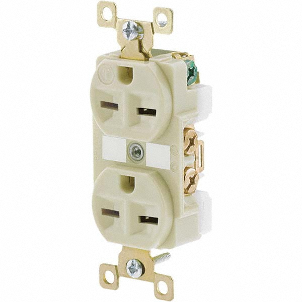 Bryant Electric Straight Blade Duplex Receptacle: NEMA 6-15R, 15 Amps, Grounded - BRY5662I