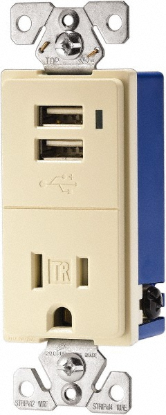 Schneider Electric USB Receptacles: Usb Connection Style: Standard; Number of USB Ports: 1; Number of Receptacles: 1; Number Of Usb Ports: 1; Number Of Receptacles: 1; Charging Power: 7.5 - XB5PUSB3