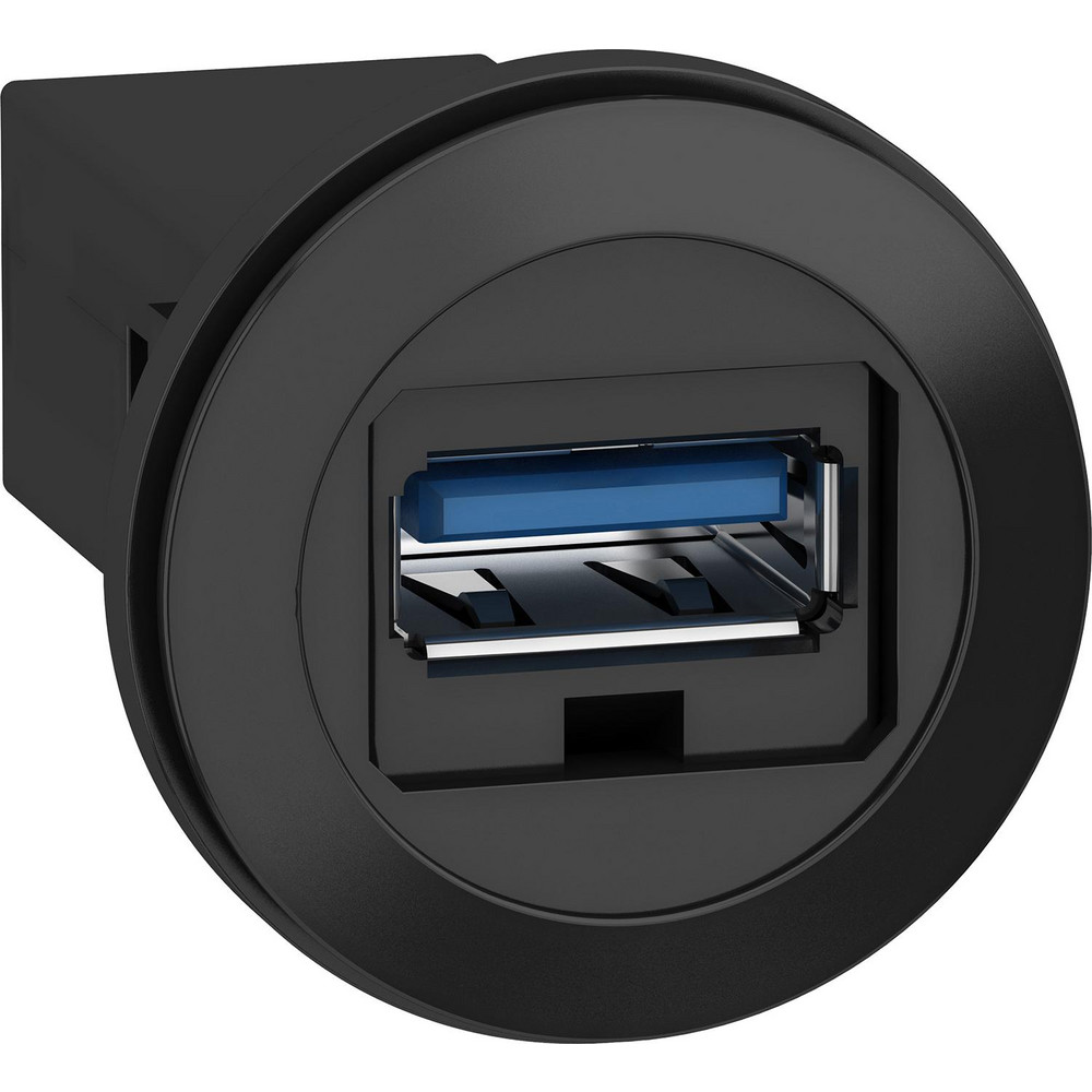 Schneider Electric USB Receptacles: Usb Connection Style: Standard; Number of USB Ports: 1; Number of Receptacles: 1; Number Of Usb Ports: 1; Number Of Receptacles: 1; Charging Power: 7.5 - XB5PUSB3