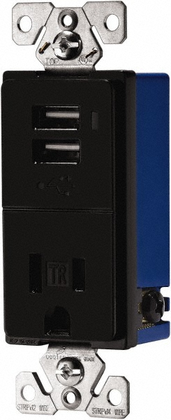 Schneider Electric USB Receptacles: Usb Connection Style: Standard; Number of USB Ports: 1; Number of Receptacles: 1; Number Of Usb Ports: 1; Number Of Receptacles: 1; Charging Power: 7.5 - XB5PUSB3
