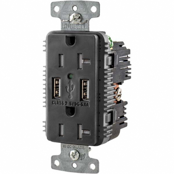 Schneider Electric USB Receptacles: Usb Connection Style: Standard; Number of USB Ports: 1; Number of Receptacles: 1; Number Of Usb Ports: 1; Number Of Receptacles: 1; Charging Power: 7.5 - XB5PUSB3