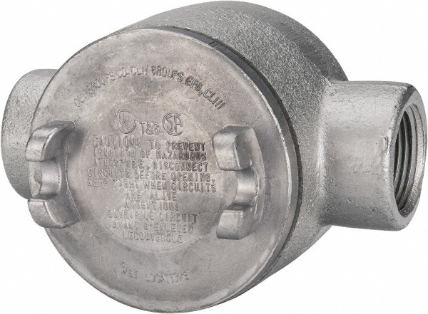 Thomas & Betts Electrical GUAX Box: Iron, Round, 3-1/2" OAW, 2.31" OAD - GUAX37-TB