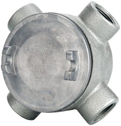 Thomas & Betts Electrical GUAX Box: Iron, Round, 3-1/2" OAW, 2.31" OAD - GUAX37-TB