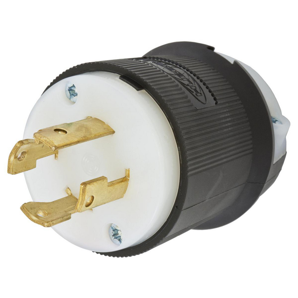 Bryant Electric Straight Blade Plug: Industrial, 6-20P, 250VAC, Black - 5464B