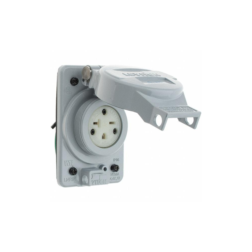 Leviton Straight Blade Single Receptacle: NEMA 6-20R, 20 Amps - LNR96-4