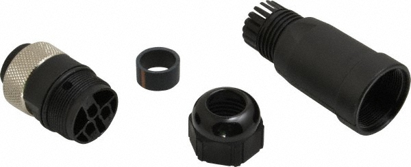Leviton Locking Inlet: Plug, Industrial, L21-20P, 120 & 208V, Black & White - 2511