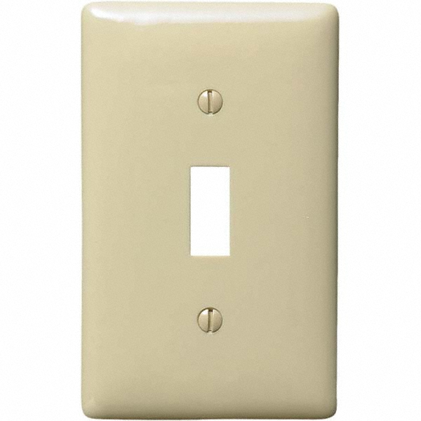 Hubbell Wiring Device-Kellems Wall Plates: Wall Plate Type: Switch Plates; Color: Brown; Wall Plate Configuration: Toggle Switch; Material: Thermoplastic - P3