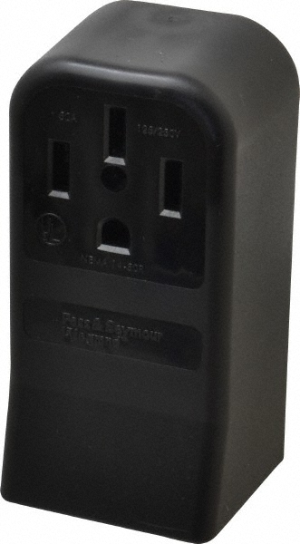 Pass & Seymour Straight Blade Single Receptacle: NEMA 10-50R, 50 Amps, Ungrounded - 385