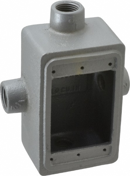 O-Z/Gedney Electrical Device Box: Iron, Rectangle, 1 Gang - FSX-1-50